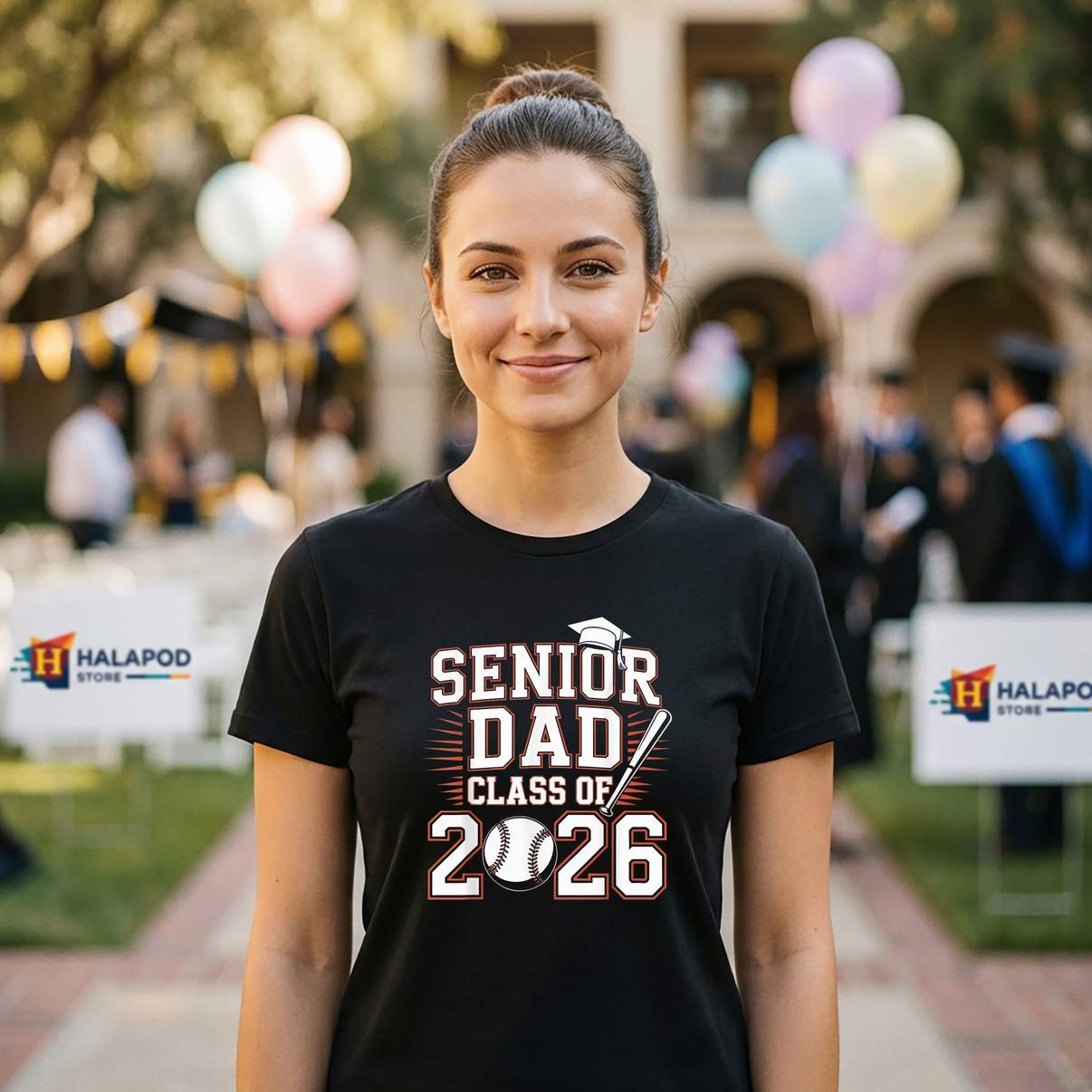 Baseball Senior Dad 2026 Tee Shirt Class Of Graduate Graduation Graphic For Womens