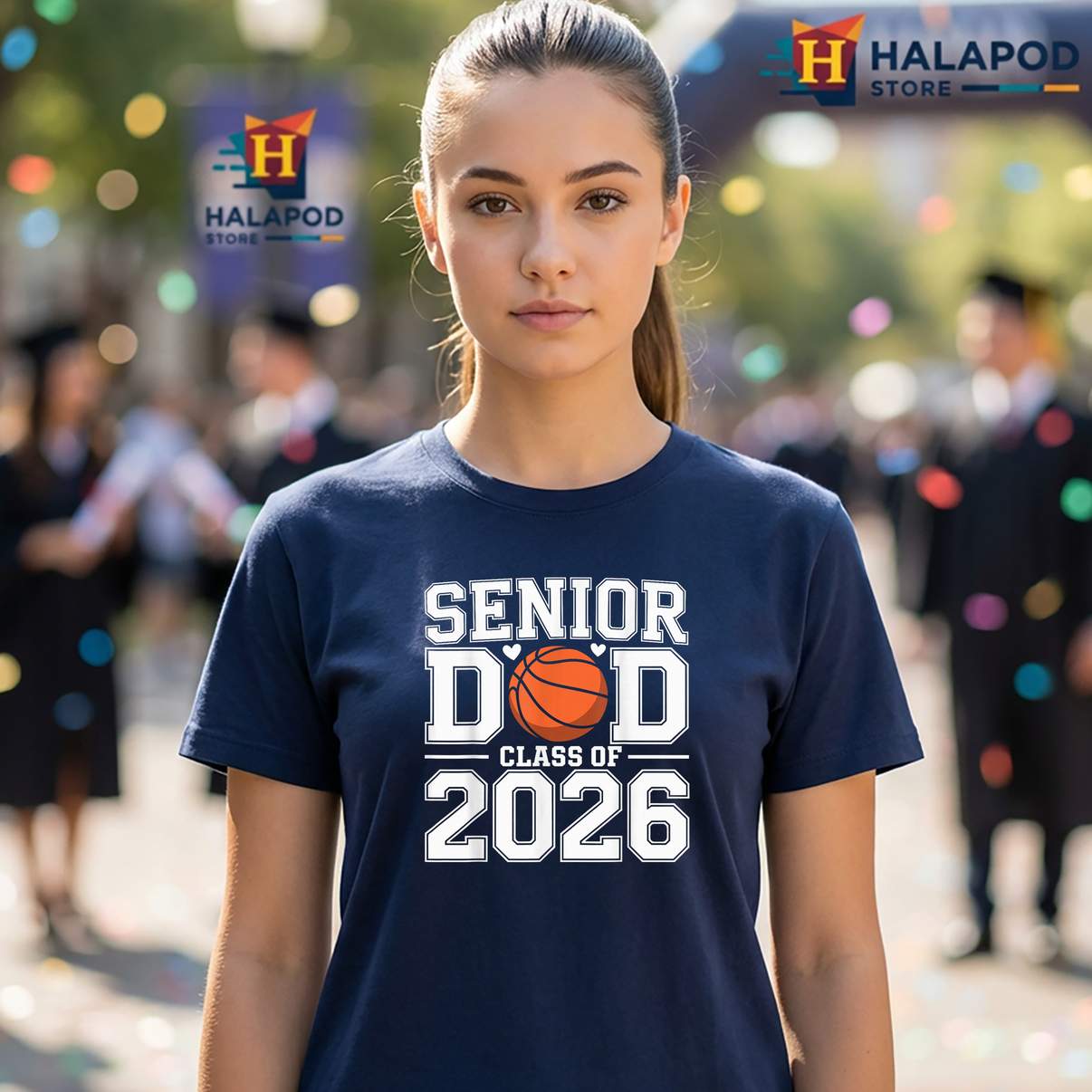 Basketball Dad Class Of 2026 T-Shirt Cute Senior Graduation Graphic Design Mens