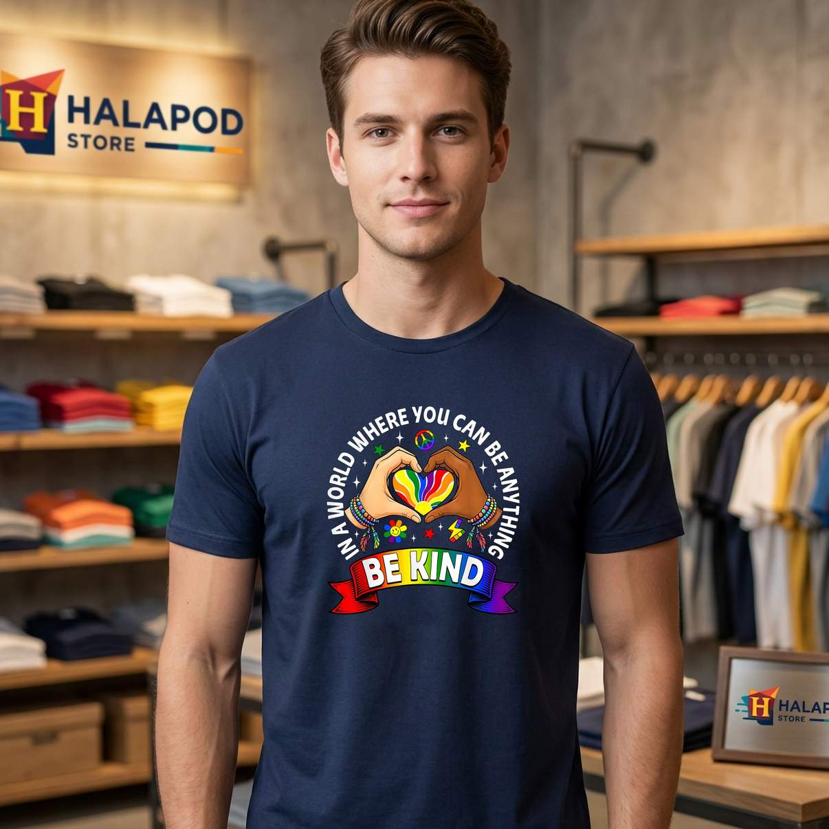 Be Anything Be Kind LGBT Tee Shirt In A World Where You Gay Pride Graphic For Men