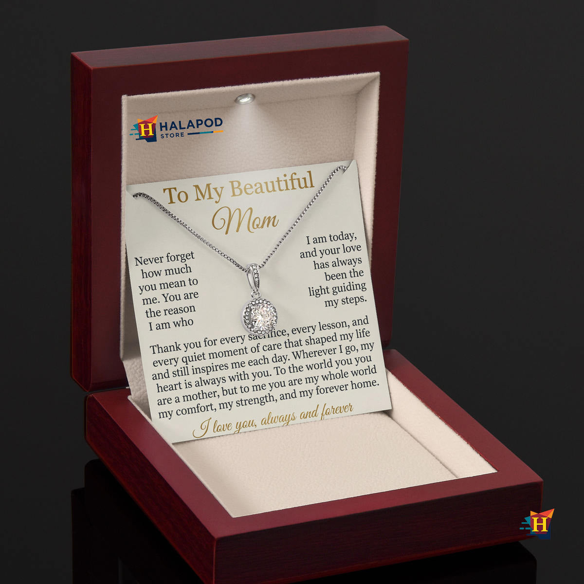 Beautiful Mom Message Card Keepsake - My Forever Home Mothers Day 2026