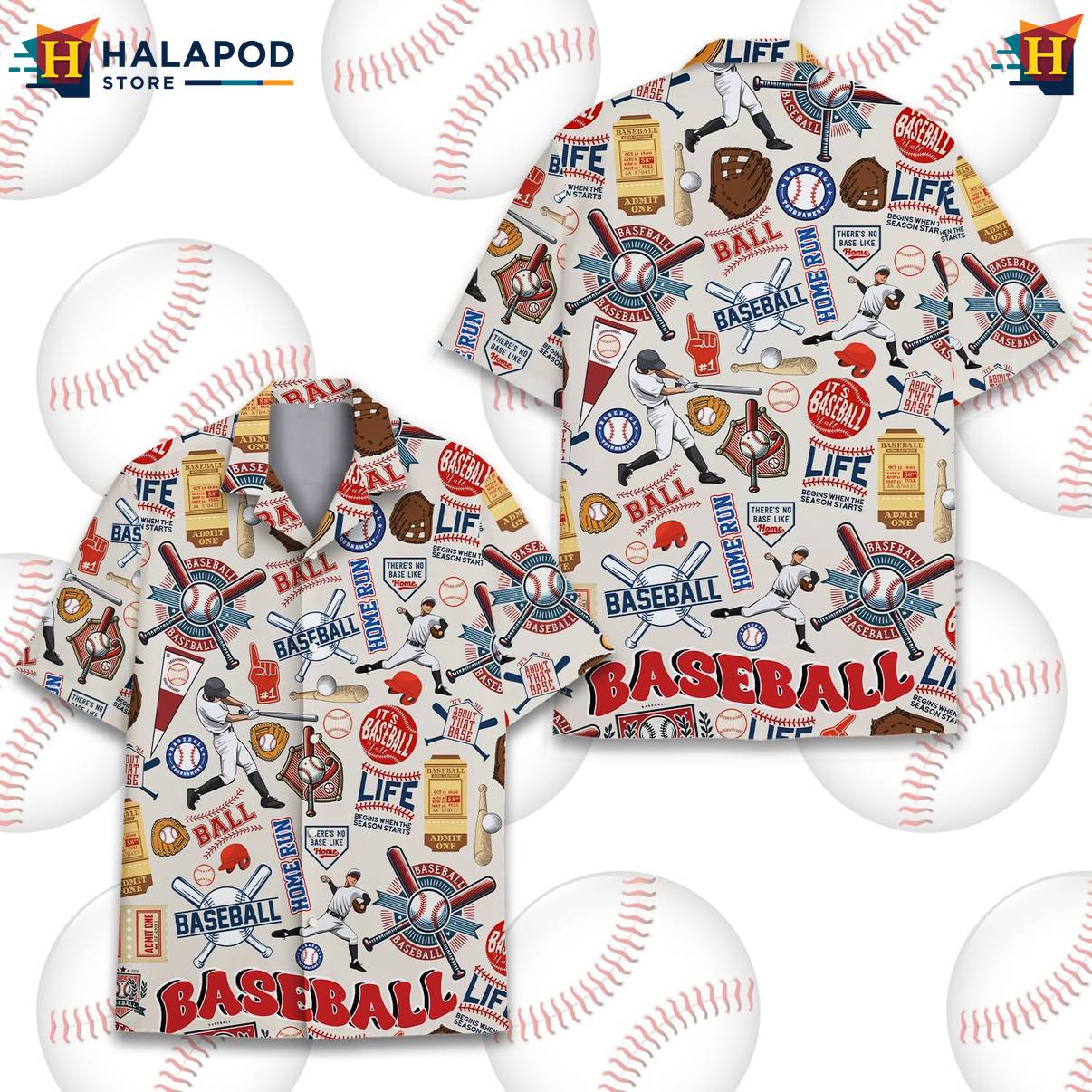 Beigh Baseball Funny Aloha Shirt Alien UFO Short Sleeve Button Down Tops