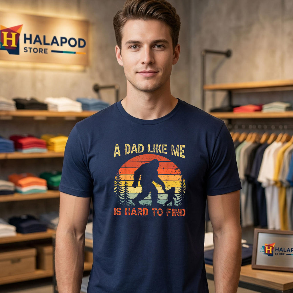 Bigfoot Papa Fathers Day Shirt 2026 Sasquatch A Dad Like Me Is Hard To Find