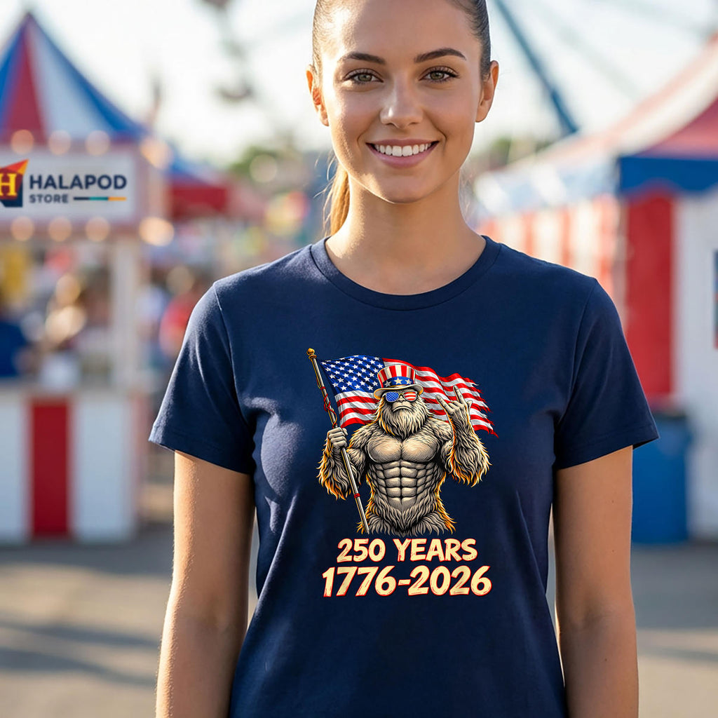 Bigfoot USA Flag 250 Years Shirt 2026 Anniversary Patriotic Fan Apparel
