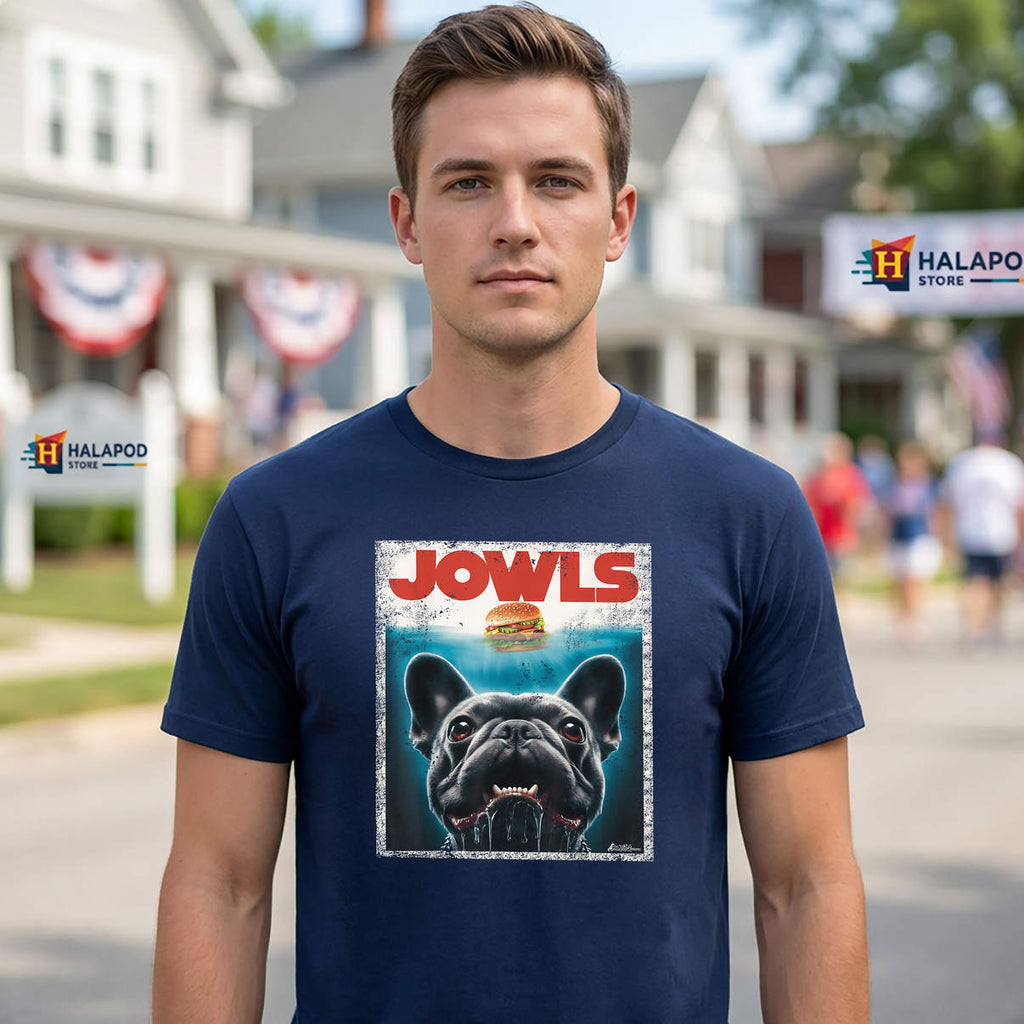Black French Bulldog Jowls Shirt Funny Frenchie Mom Dog Dad Graphic Casual