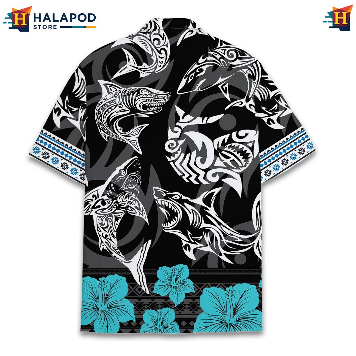Black Shark Funny Short-sleeve button-up shirt Alien UFO Short Sleeve Button Down Apparel