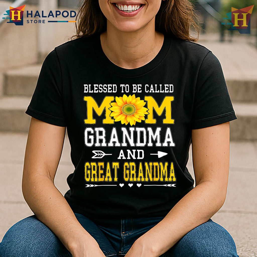 Mom Grandma Great Grandma Shirt Blessed Mothers Day Gift