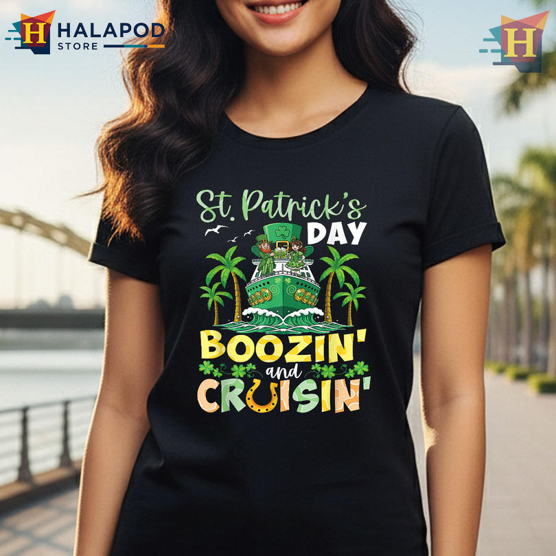 Boozin And Cruisin Cruise Couple Tee St Patrick's Day Shirts Clover Party Vibes