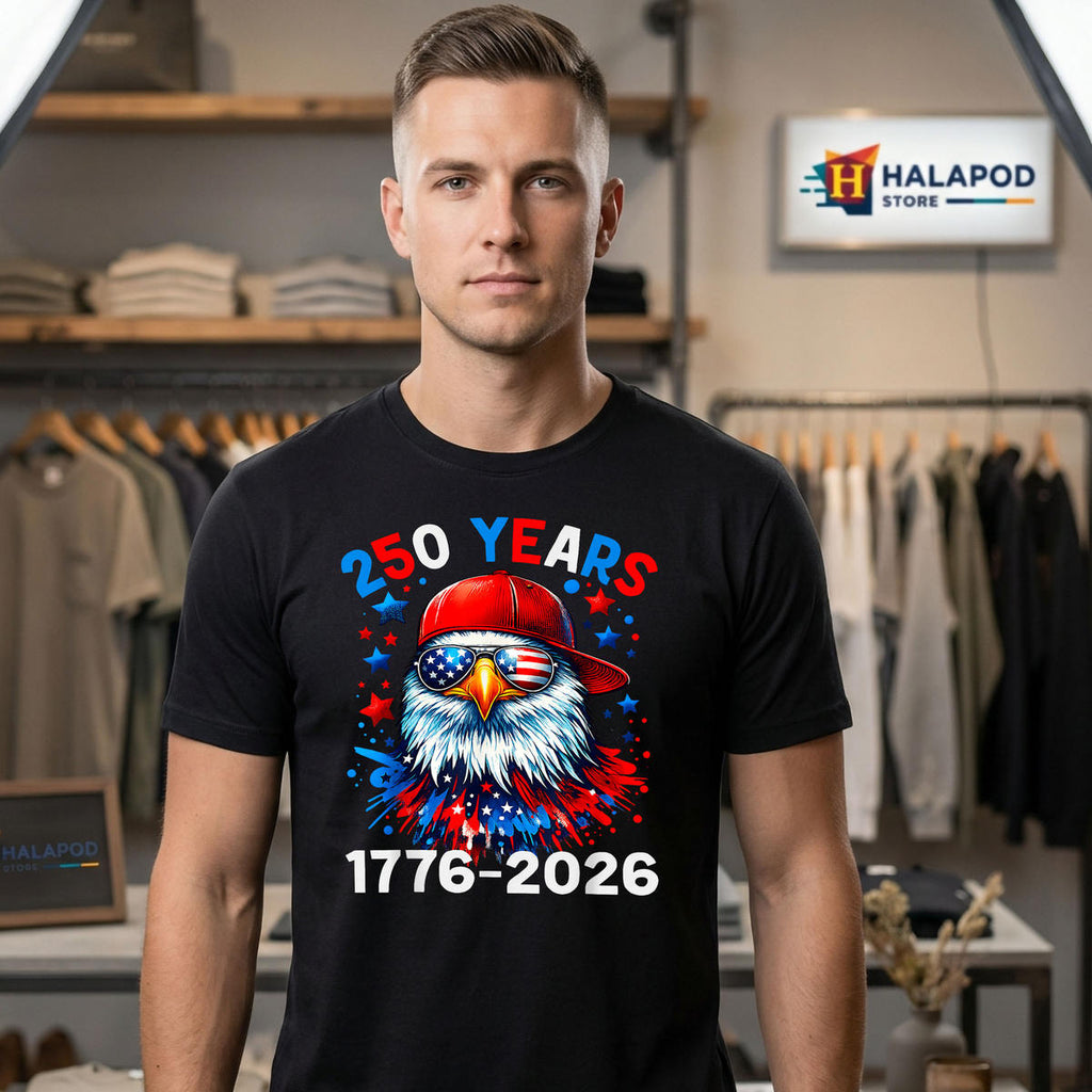 Boys Kids Eagle 4th Of July Shirt 2026 USA 250th Anniversary Patriotic Gear