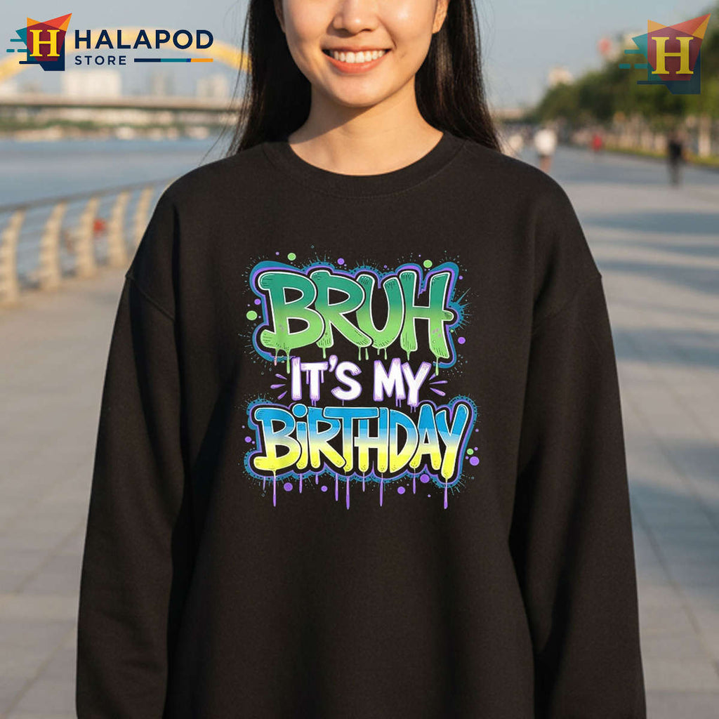 Bruh Birthday Gamer Meme Shirt Funny Teen Birthday Boy Tee