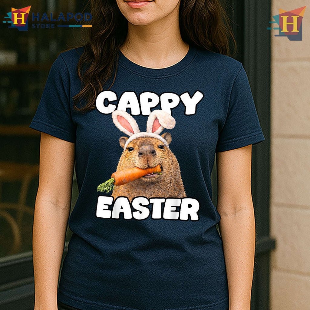 Capybara Bunny Mashup Cute Graphic Funny Easter Shirts