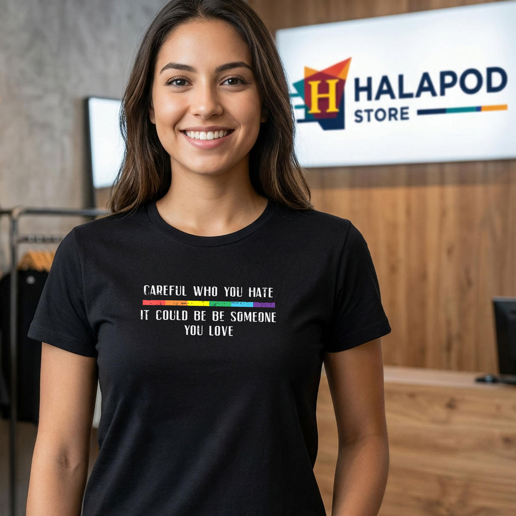 Careful Who You Hate Rainbow Shirt 2026 Gay Pride LGBTQ Ally Men Women Gear