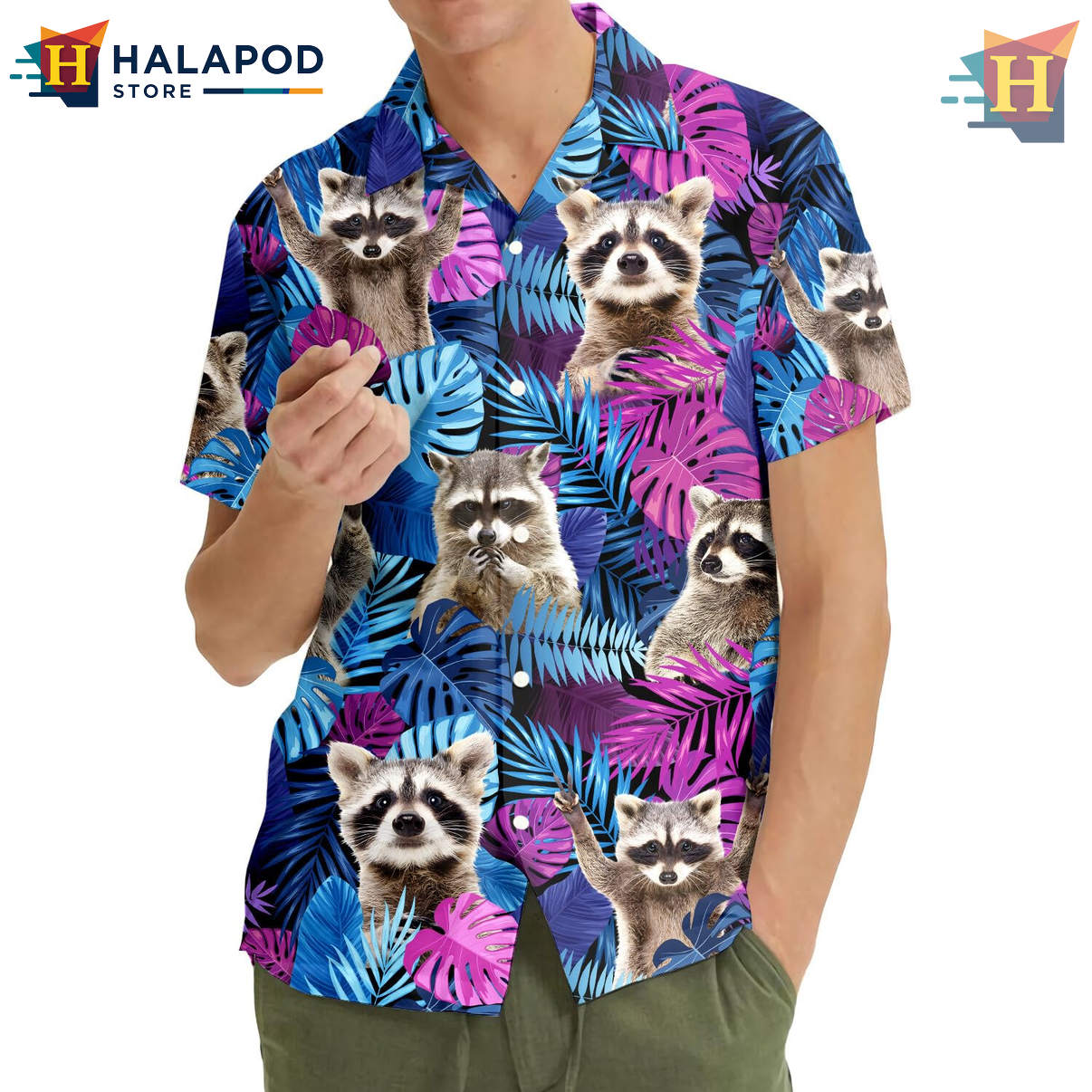 Casual Raccoon Beach Hawaiian Shirt 2026 Tropical Summer Mens Fan Apparel Gear