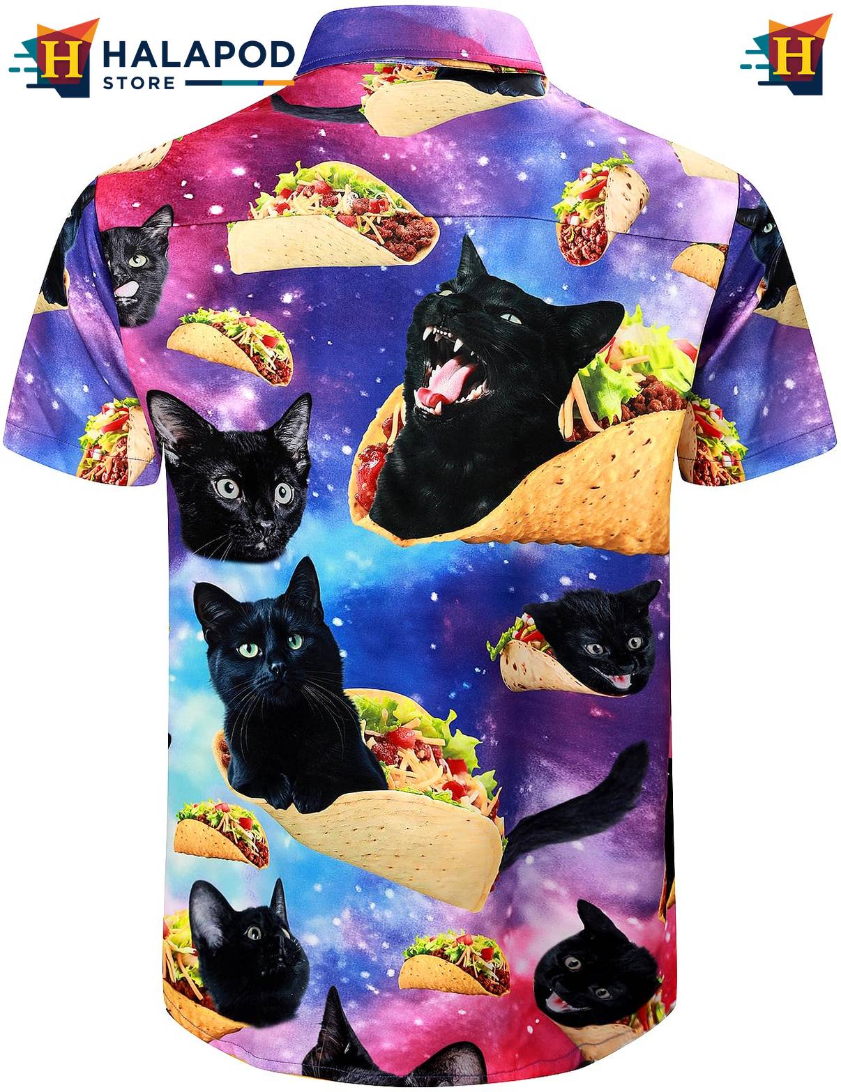 Cat Tropical Beach Tropical Shirt Mens Aloha Button Down Short Sleeve Men