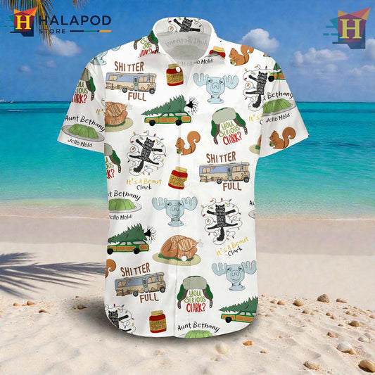 Christmas Vacation Clark Quote Graphic In Cool Hawaiian Shirt Holiday Fun Look