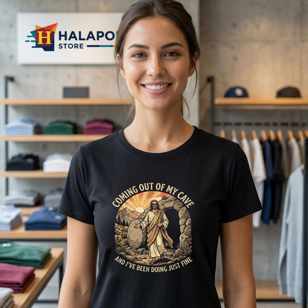 Coming Out Of My Cave Shirt 2026 Jesus Christian Religion God Graphic Apparel