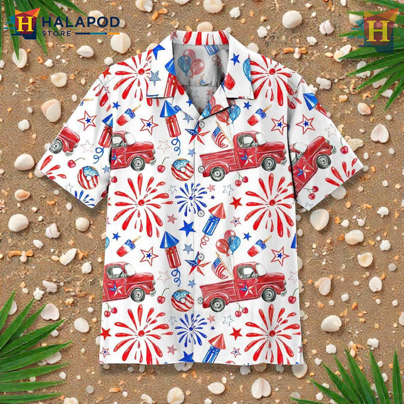 Cool Hawaiian Shirts Celebrating American Spirit with a Festive Holiday Design