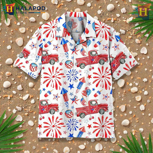 Cool Hawaiian Shirts Celebrating American Spirit with a Festive Holiday Design