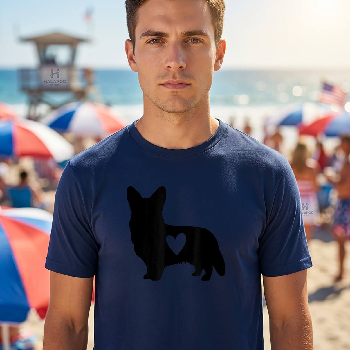 Corgi Heart Funny Pet Quote Tee Shirt Dog Lover Graphic Design Apparel Mens