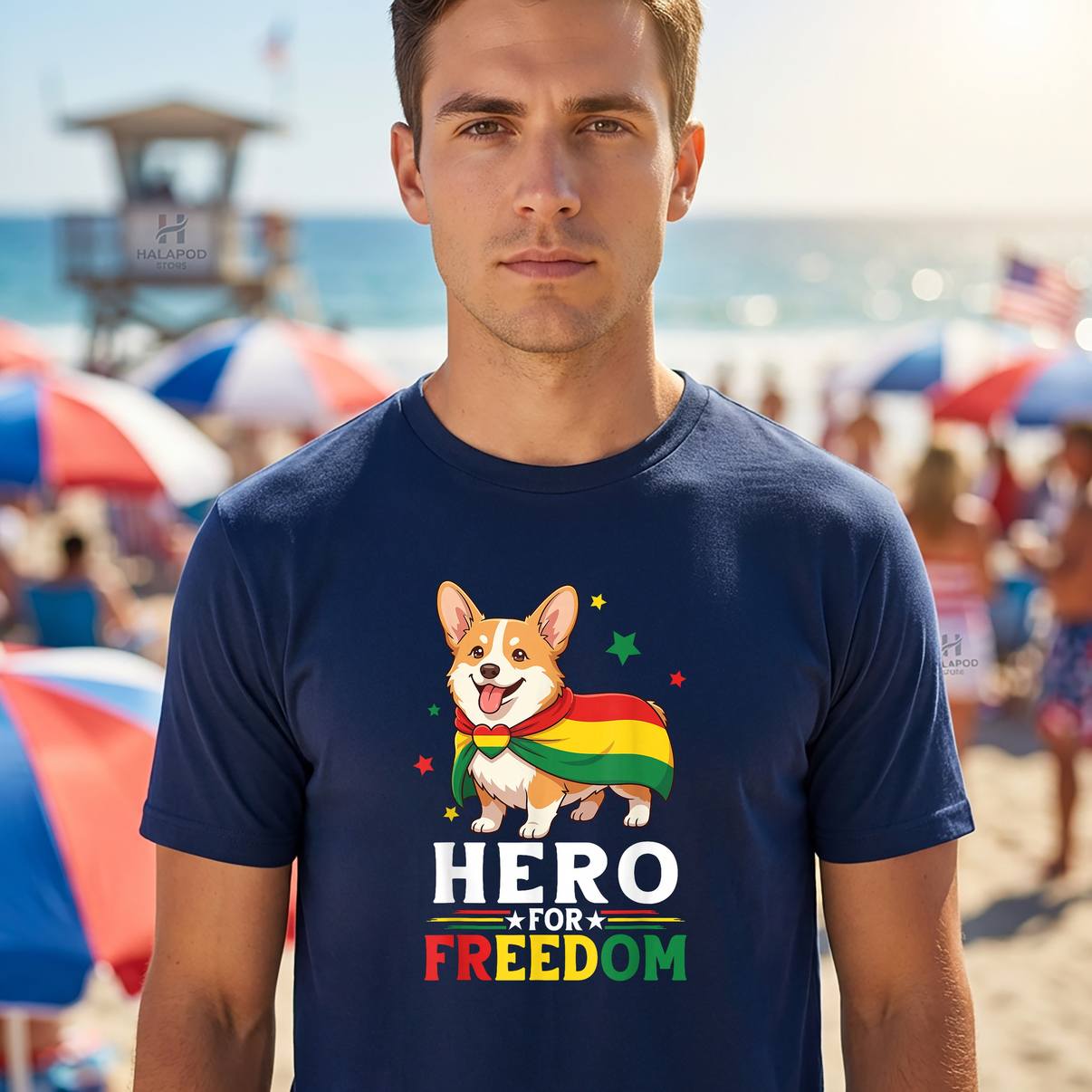 Corgi Hero Freedom Juneteenth Shirt Day Dog Mother Father Graphic For Men