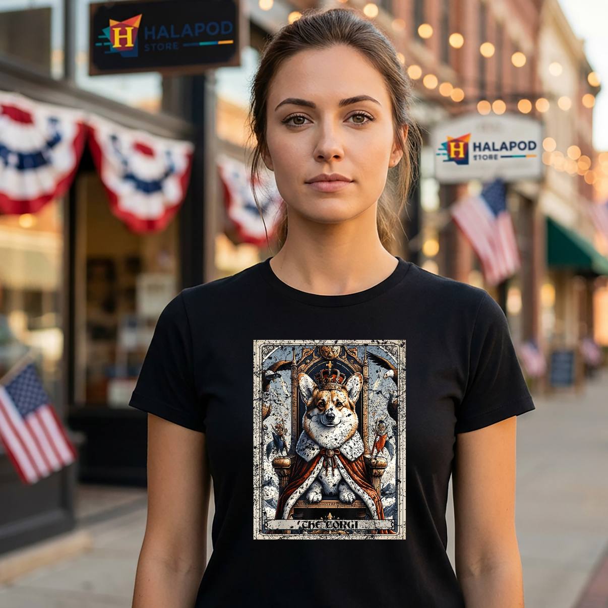 Corgi Tarot Card Dog Quote TShirt Funny Pet Lover Graphic Apparel For Men