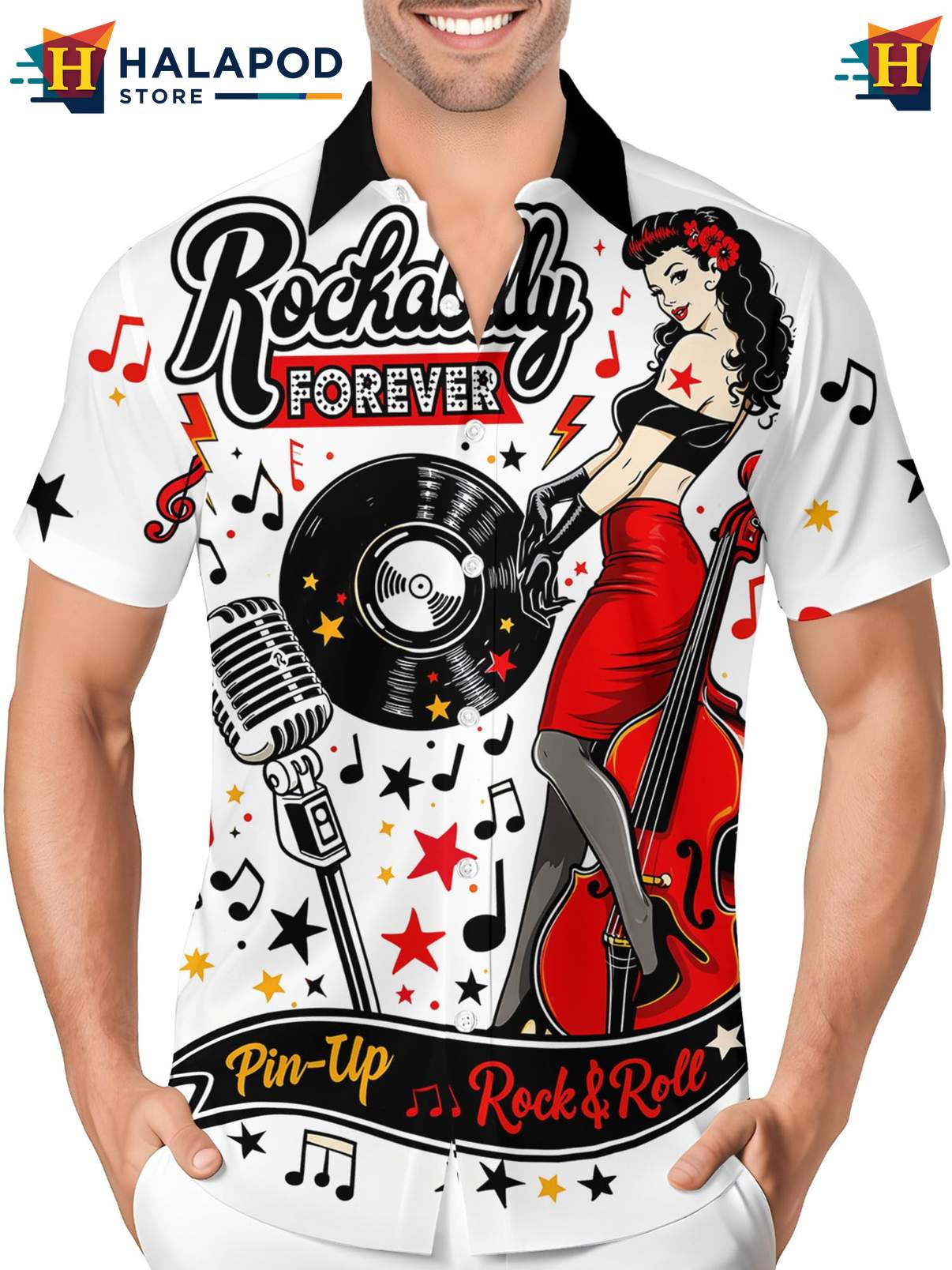 Crazy Graphic Aloha Beach Shirt Mens Funny Novelty Summer Holiday Button Down