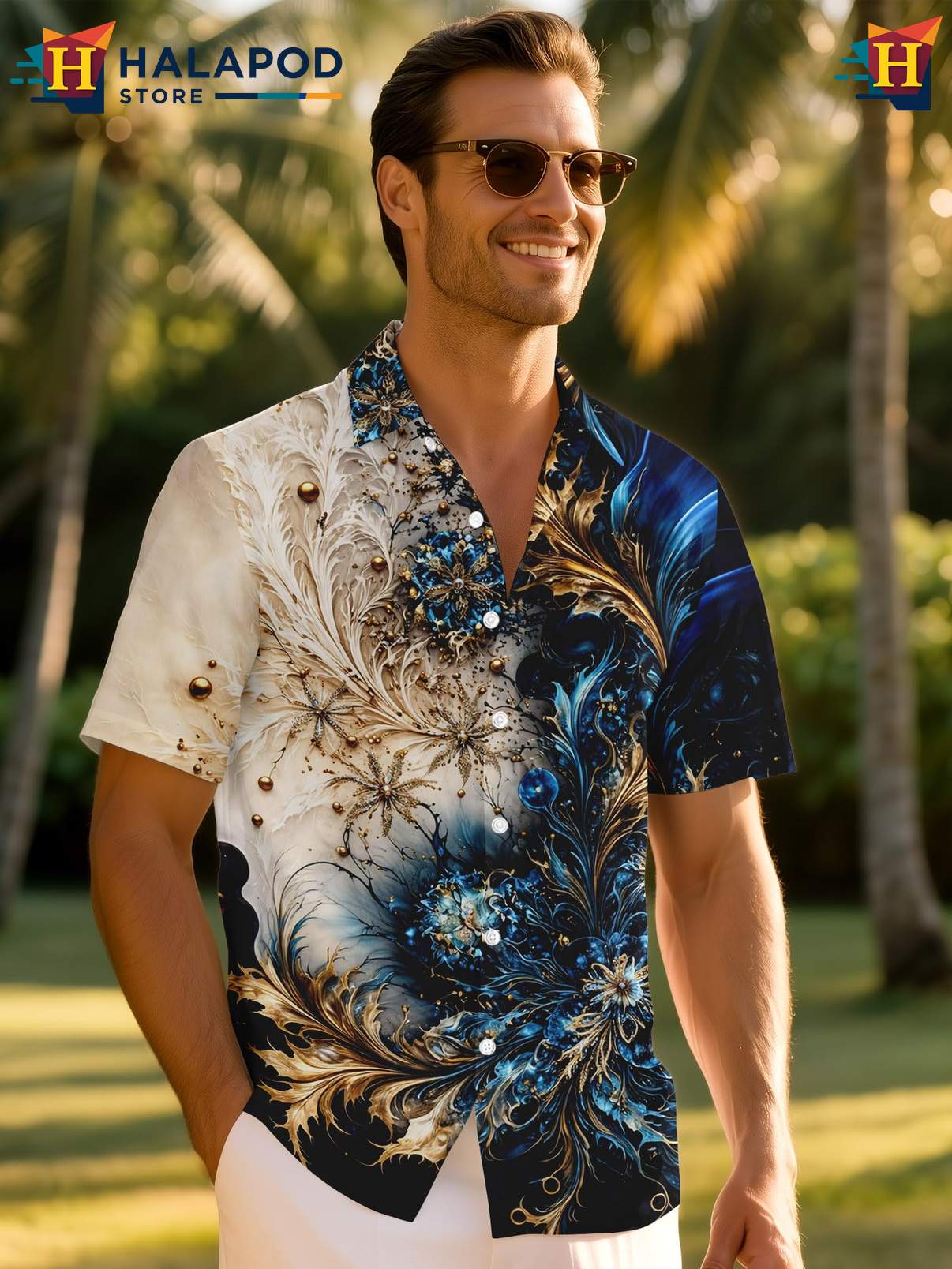 Crazy Graphic Tropical Shirt Mens Funny Novelty Button Down Summer Beach Wear