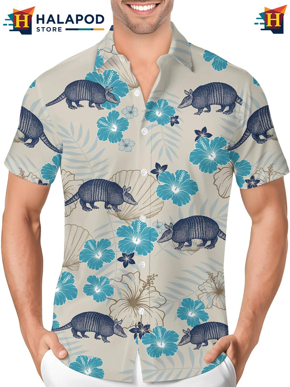 Crazy Graphic Hawaiian Shirt Mens Novelty Funny Summer Holiday Beach Clothing
