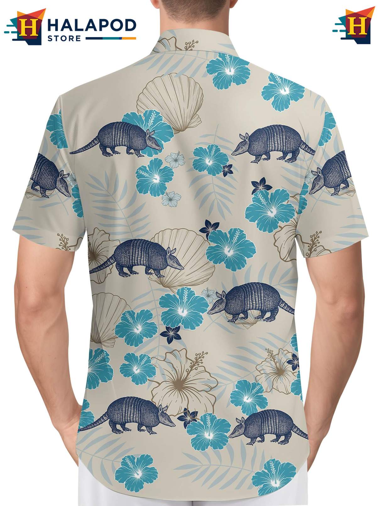 Crazy Graphic Aloha Shirt Mens Novelty Funny Summer Holiday Beach Clothing
