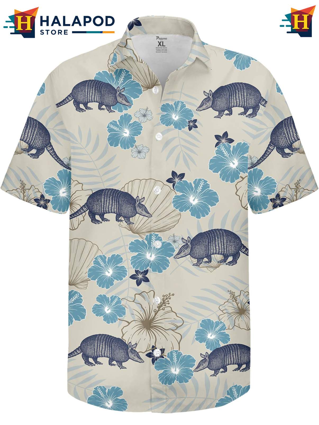 Crazy Graphic Short-sleeve button-up shirt Mens Novelty Funny Summer Holiday Beach Clothing