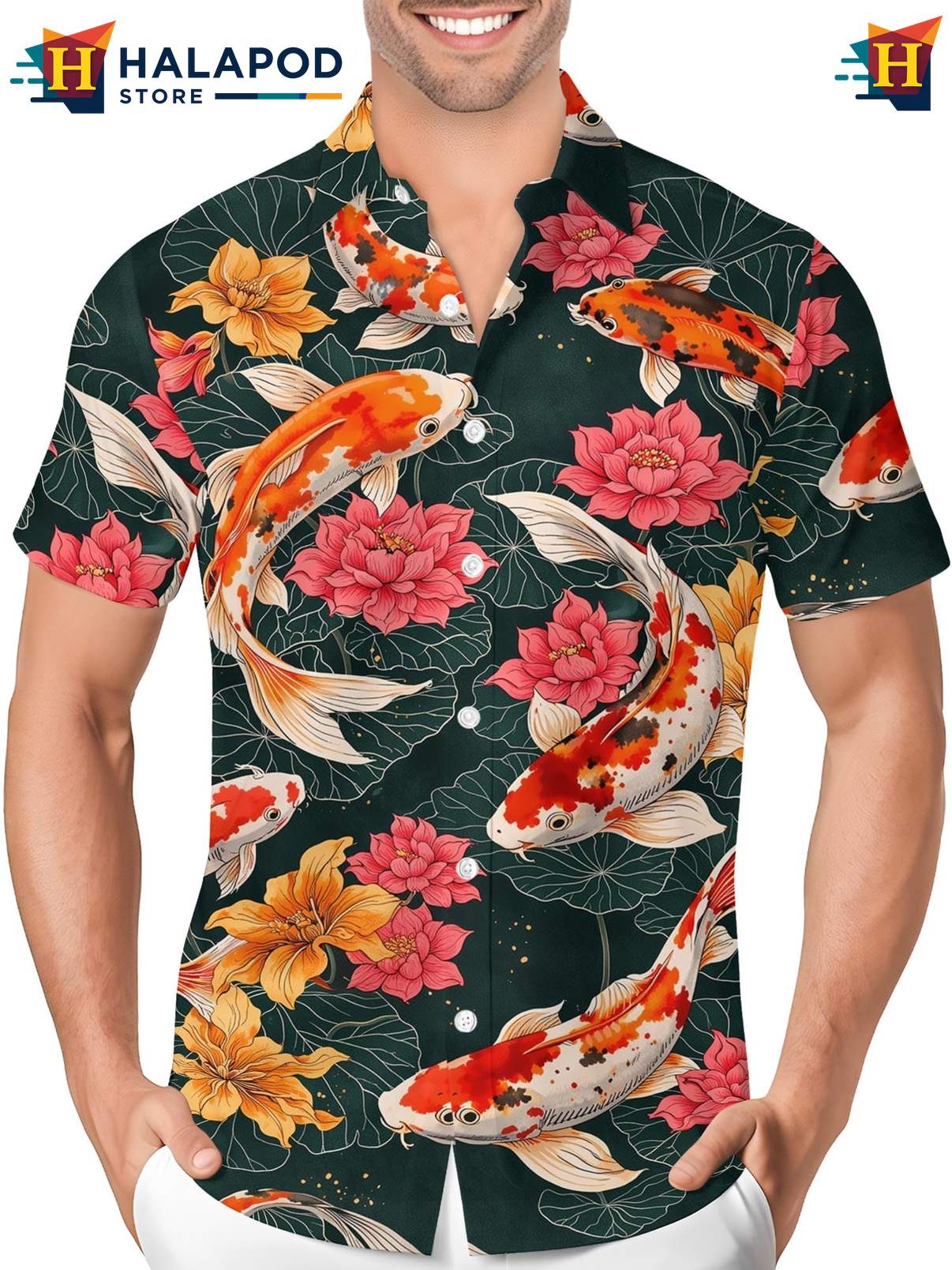 Crazy Graphic Summer Beach Shirt Mens Hawaiian Funny Novelty Button Down Top