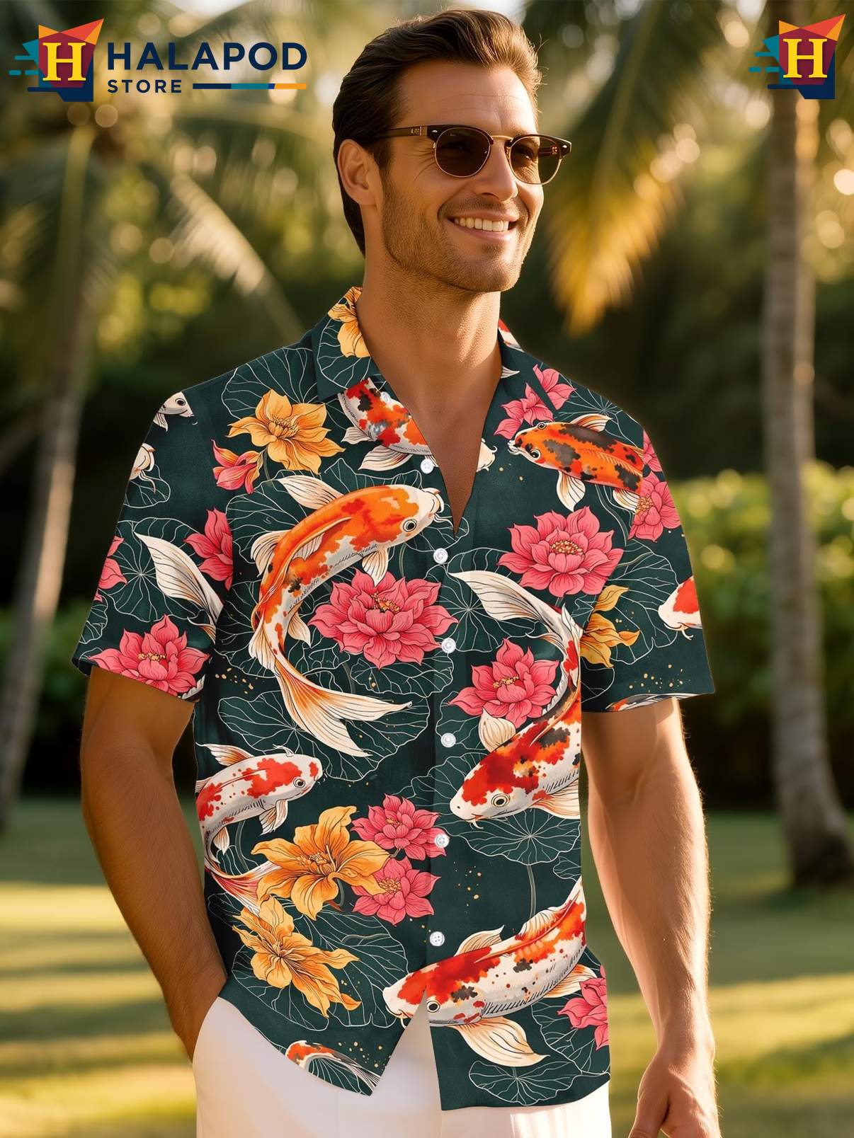 Crazy Graphic Summer Beach Shirt Mens Hawaiian Funny Novelty Button Down Top