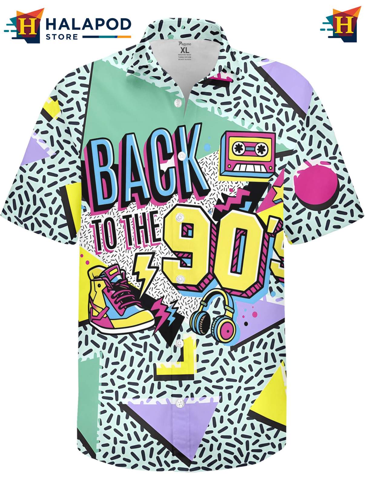 Crazy Graphic Tropical Shirt Mens Funny Novelty Button Down Summer Beachwear