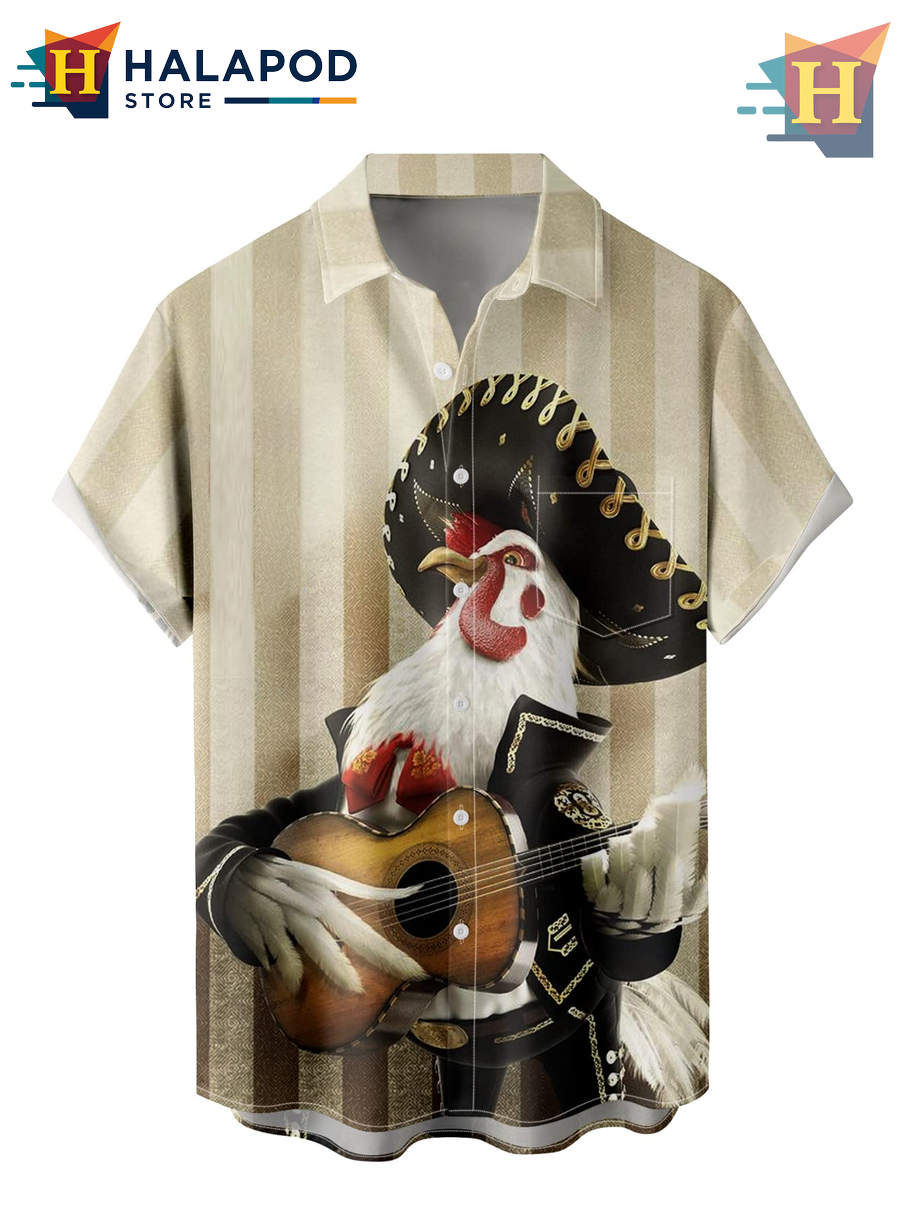 Cream Turkey Casual Hawaiian Shirt 2026 Tropical Holiday Beach Fan Apparel
