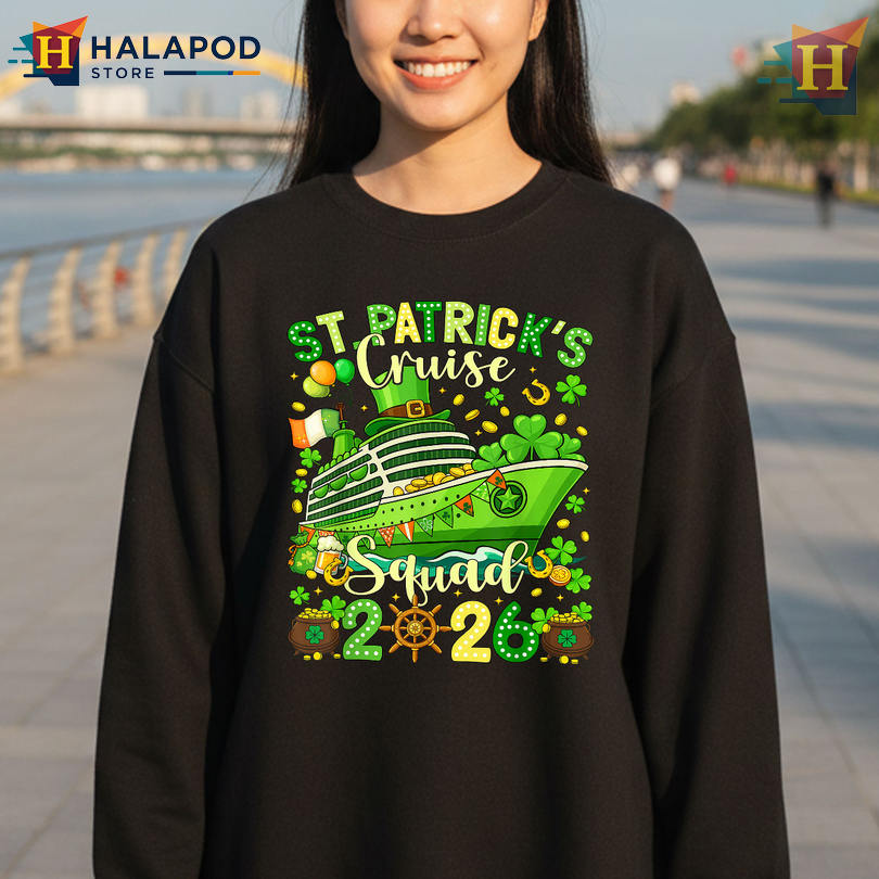 Cruise Squad 2026 Family Matching Green St Patrick's Day Shirts Travel Theme