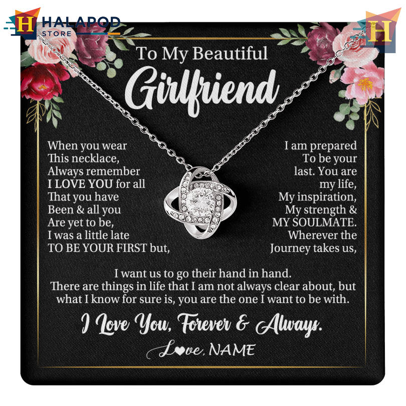 Custom Message To My Beautiful Girlfriend Necklace Valentine Day Necklace When You Wear This