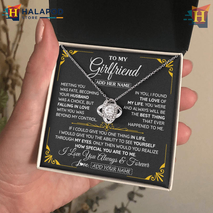 Custom Message To My Girlfriend Gift Necklaces Valentine's Day Jewelry For Her