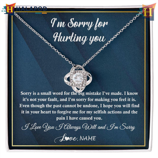 Custom Name Im Sorry Apology Necklace For Valentine's Day Forgive Me Gift For Wife