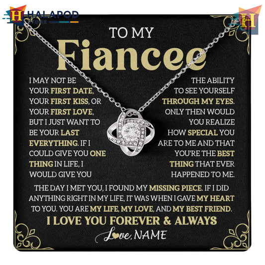 Custom Name To My Beautiful Fiancee Necklace Valentine Card Messages For Wife The Day I Met You