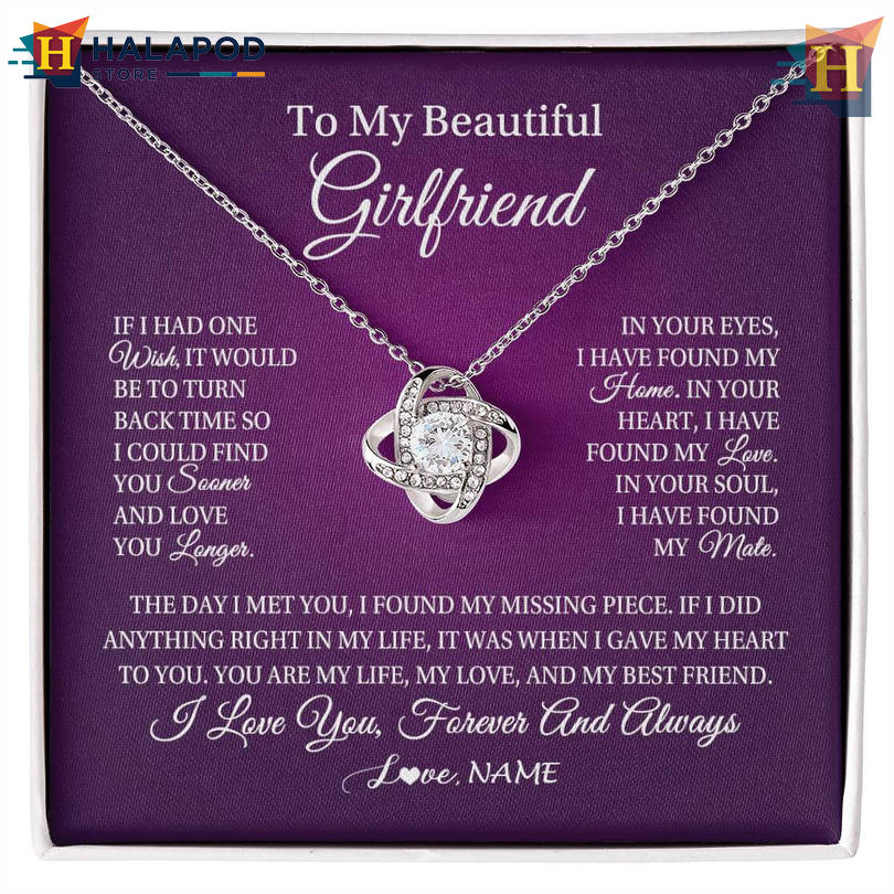 Custom Name To My Beautiful Girlfriend Necklaces Valentine's Day Jewelry For Her Romantic Love