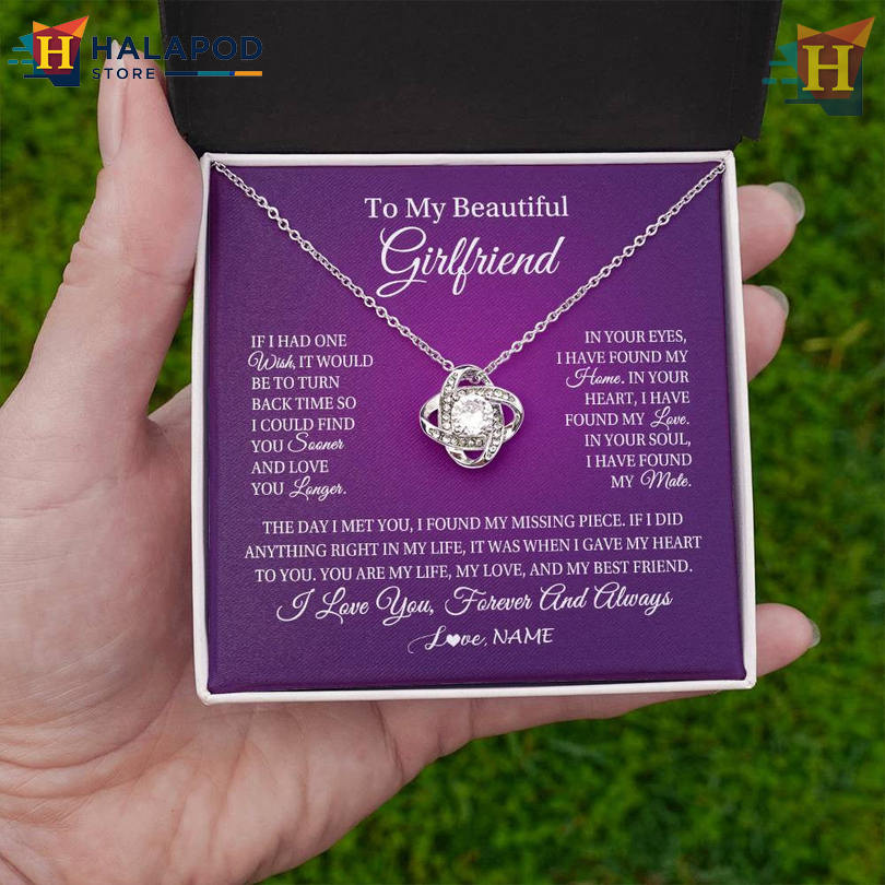 Custom Name To My Beautiful Girlfriend Necklaces Valentine's Day Jewelry For Her Romantic Love