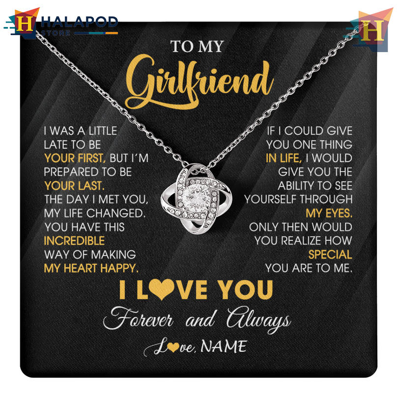 Custom Name To My Beautiful Girlfriend Valentine's Day Necklace For Her Forever Love From Boyfriend