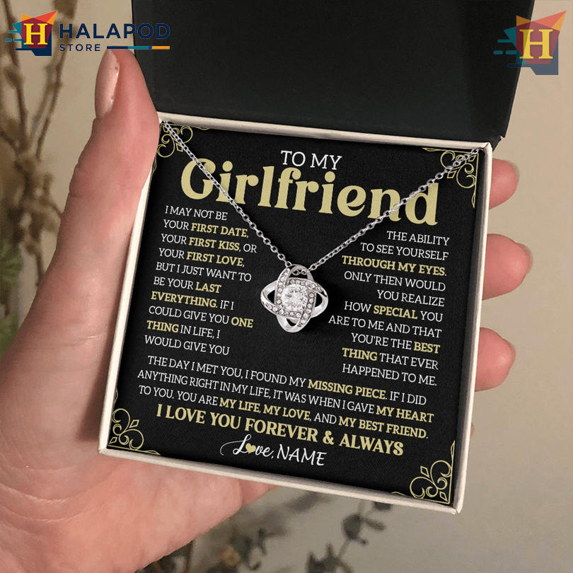 Custom Name To My Beautiful Girlfriend Valentines Day Necklace The Day I Met You From Boyfriend