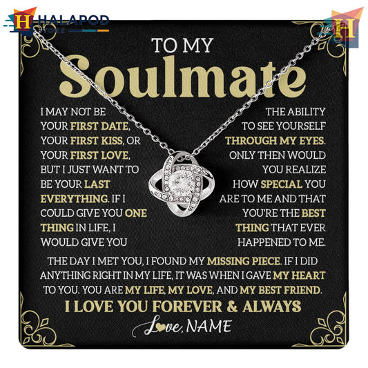 Custom Name To My Beautiful Soulmate Valentine Day Necklace The Day I Met You