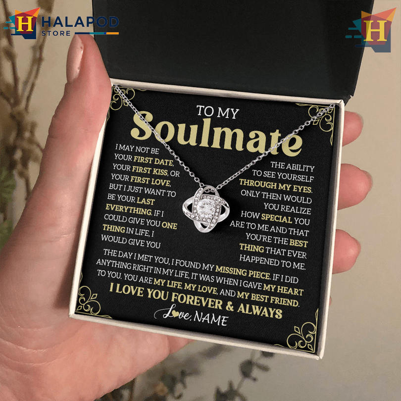 Custom Name To My Beautiful Soulmate Valentine Day Necklace The Day I Met You