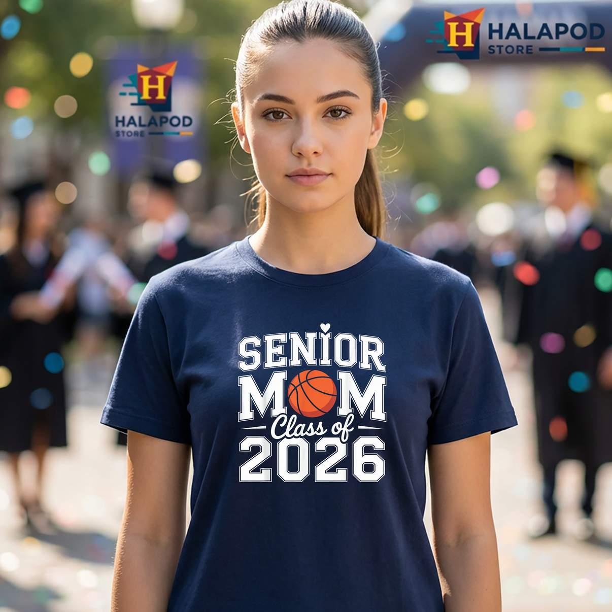 Cute Basketball Mom Class Of 2026 Tee Shirt Senior Graduation Graphic For Mens Tops