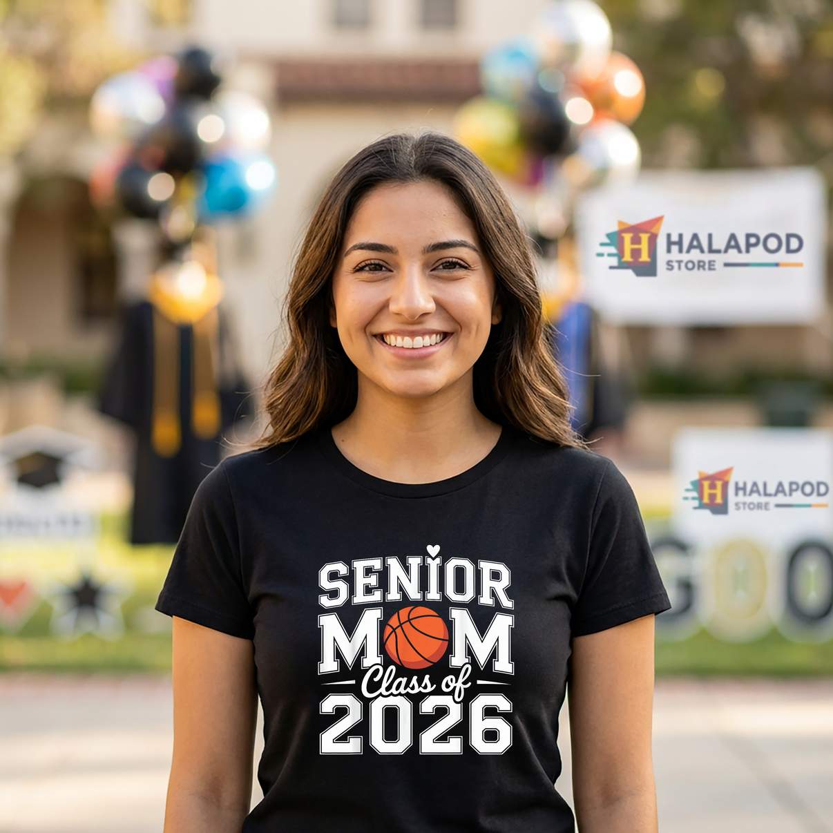 Cute Basketball Mom Class Of 2026 T-Shirt Senior Graduation Graphic For Mens Tops