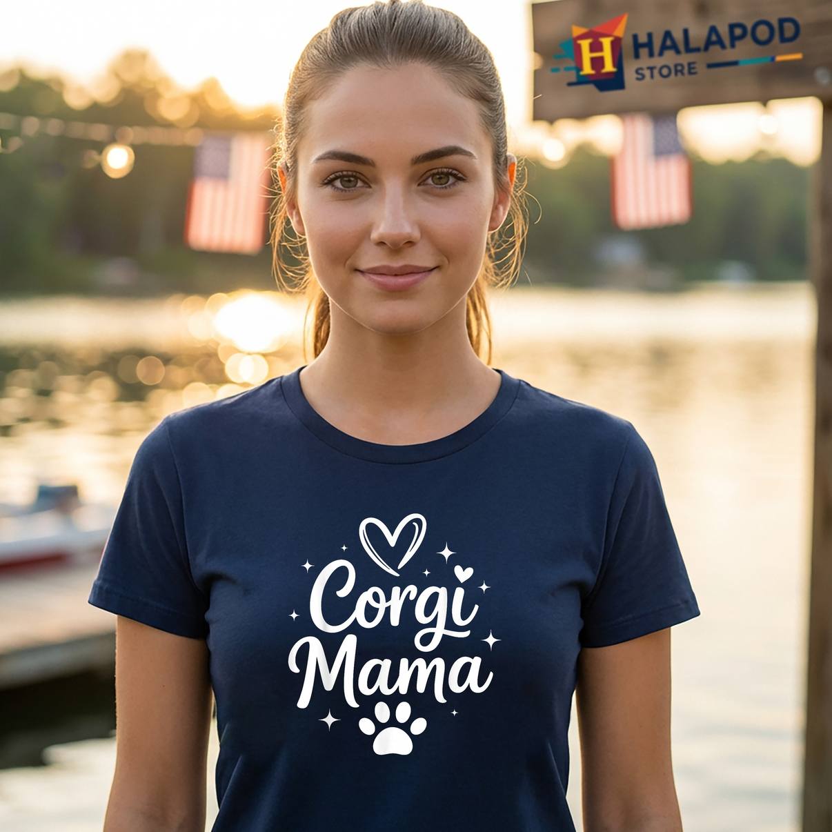 Cute Corgi Design For Womens TShirt Girls Mom Dog Welsh Lovers Graphic Men