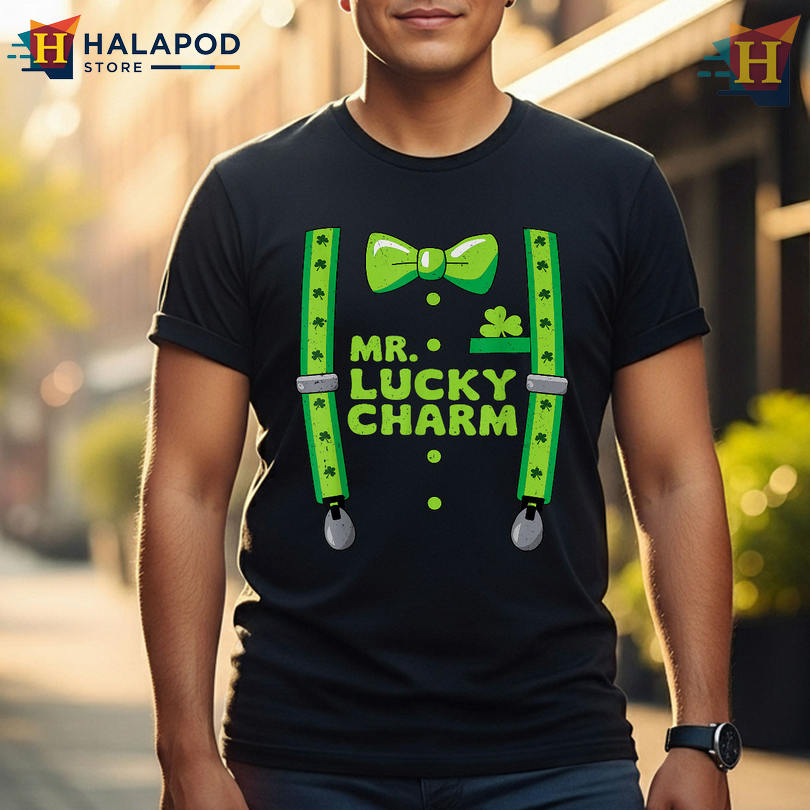 Cute Mr Lucky Charm Graphic Tee Ladies St Patricks Day Shirts For Kids And Toddlers