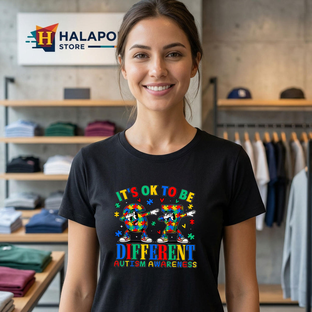Dabbing 6 7 Autism Awareness Shirt 2026 Its Ok To Be Different Funny Fan Gear