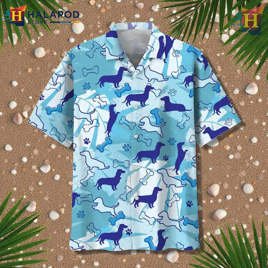 Dachshund Lovers Beach Hawaiian Shirt with Charming Pup Artwork for Summer Days